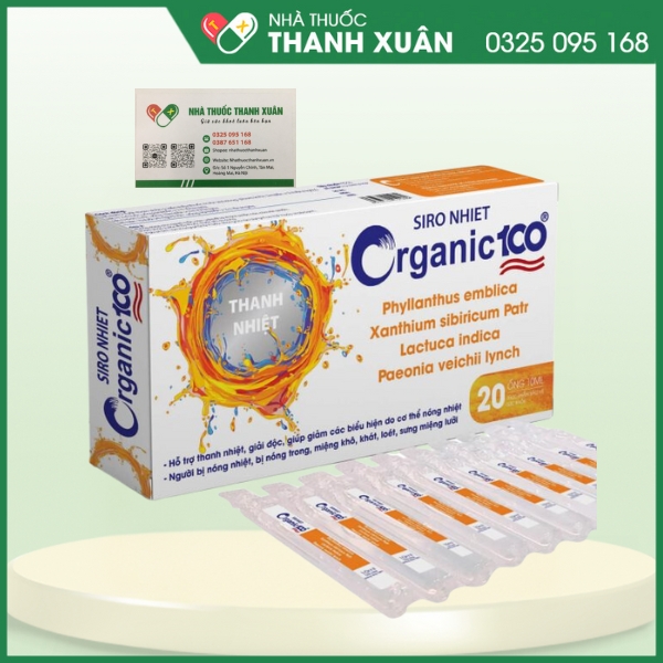 Siro Nhiệt ORGANIC 100 hỗ trợ thanh nhiệt, giải độc